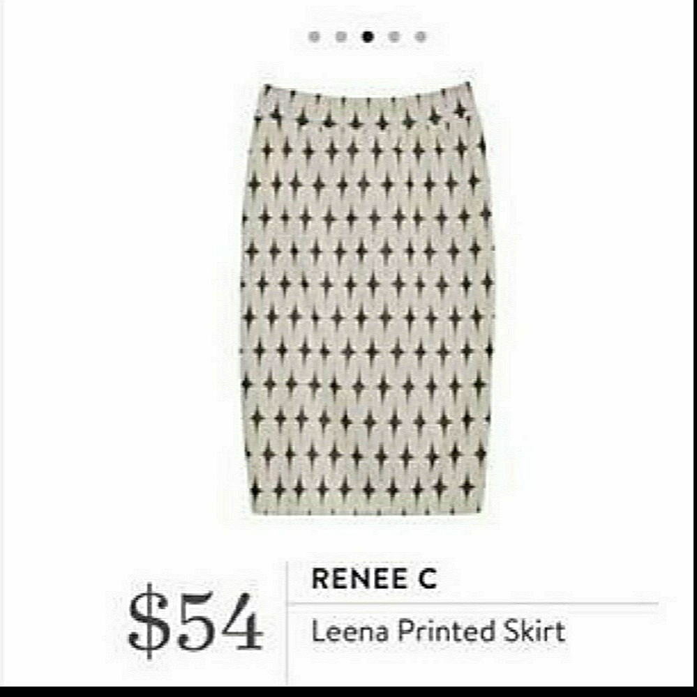 Renee C. Leena Printed Skirt Black White
S…